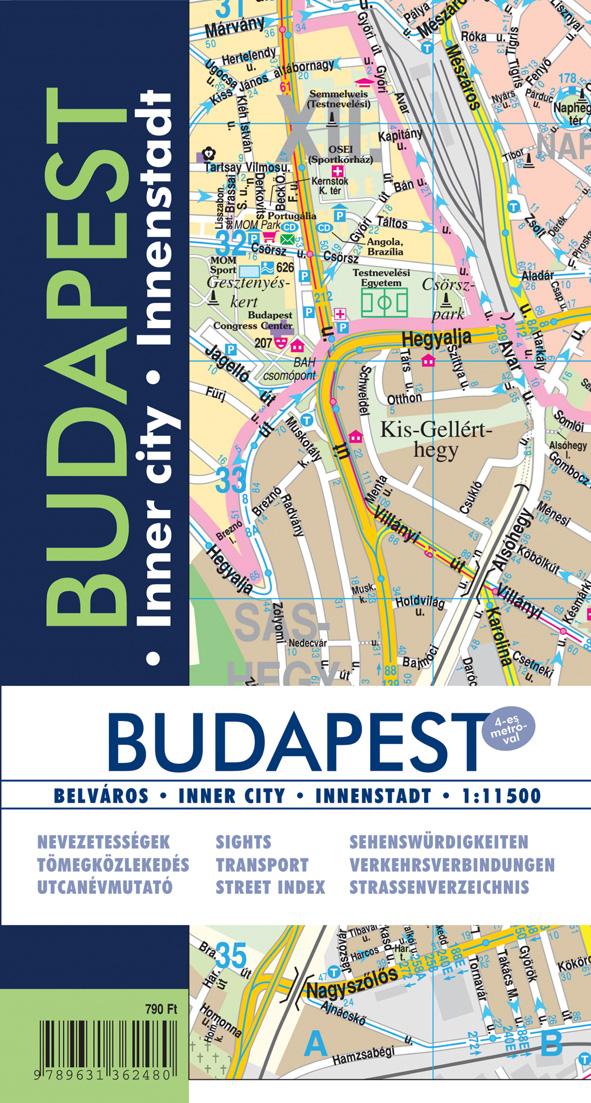 - - Budapest belváros térkép 1:11500